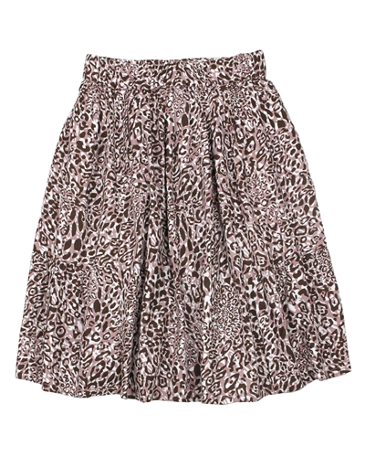 Creamie Girl's Skirt in Leopard Print