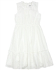 Creamie Girl's Embroidered Mock-neck Dress