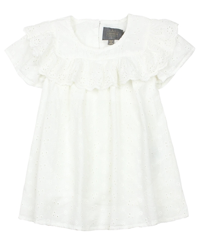Creamie Girl's Embroidered Blouse
