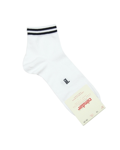 CONDOR Boys' Ankle Sport Socks with Black Stripes