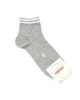 CONDOR Boys' Ankle Sport Socks with Stripes in Grey