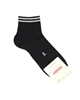 CONDOR Boys' Ankle Sport Socks with Stripes in Black