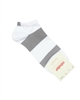 CONDOR Boys' Athletic Striped Trainer Socks White/Grey