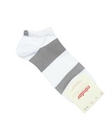 CONDOR Boys' Athletic Striped Trainer Socks White/Grey