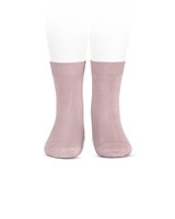 CONDOR Girls' Basic Short Socks in Dusty Pink
