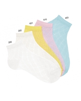 CONDOR Girls' Openwork Ankle Socks in Pink