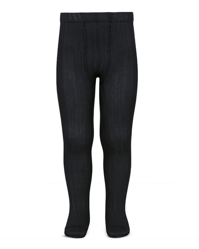 CONDOR Girls' Basic Rib Tights in Black
