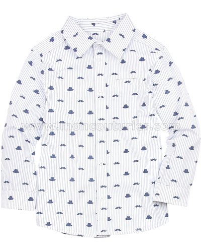 Deux par Deux Boys Printed Dress Shirt Aristo Kids