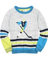 Deux par Deux Gray Sweater He Shoots, He Scores!