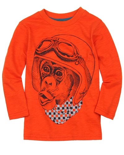 Deux par Deux Orange T-shirt with Print Off Road