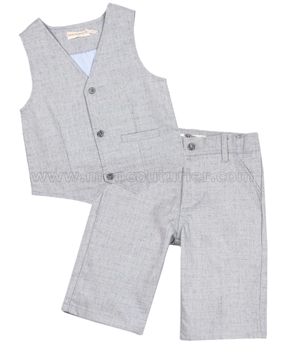 Deux par Deux Gray Vest and Pants Cool Class