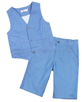 Deux par Deux Blue Vest and Pants Cool Class
