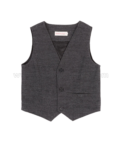 Deux par Deux Charcoal Vest Suit up