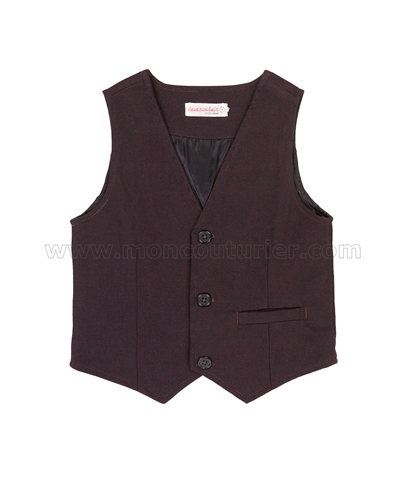 Deux par Deux Burgundy Vest Suit up