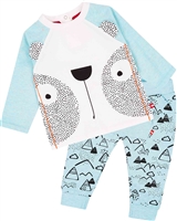 Deux par Deux Baby Boys' Top and Printed Pants Set Between Heaven and Earth