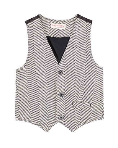 Deux par Deux Boys Dress Vest Night King