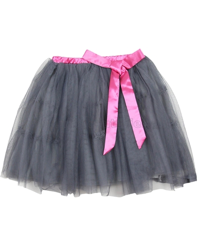 Deux par Deux Gray Tulle Skirt Poppy Love