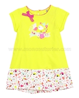 DEUX PAR DEUX Girls' Printed Tunic Feathery Friend, Sizes 18M-6