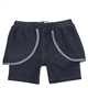 Deux par Deux Jegging Shorts Navy