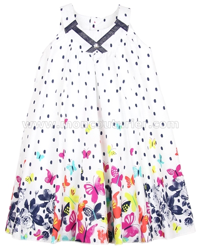 Deux par Deux Dot and Butterflies Printed Dress Coup de Foudre