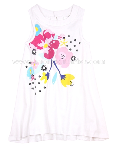 Deux par Deux White Jersey Tunic Ocean Ballad
