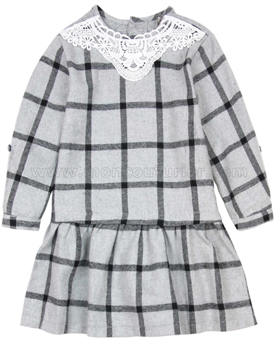 Deux par Deux Gray Drop Waist Dress Class Act