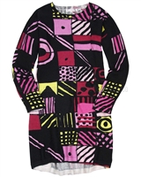 DEUX PAR DEUX Girls' Abstract Print Knit Dress an Eye on Fashion, Sizes 5-12