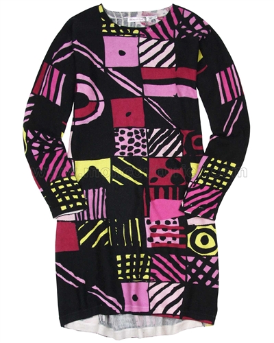 Deux par Deux Abstract Print Knit Dress an Eye on Fashion