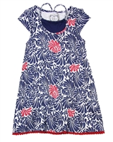 Deux par Deux Printed Tunic Red Orchid