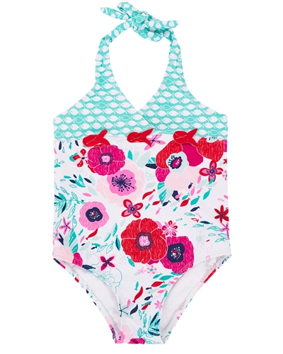 Deux par Deux Floral Halter Swimsuit Playa Del Mar