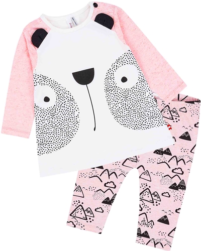 Deux par Deux Baby Girls' Top and Printed Pants Set Between Heaven and Earth