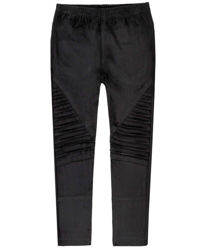 Deux par Deux Faux Suede Treggings Black and White