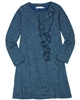 Deux par Deux Dress with Ruffle in Teal Girls Night Out