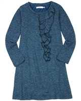 Deux par Deux Dress with Ruffle in Teal Girls Night Out