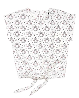 Deux par Deux Printed T-shirt with Knot Unicorn Hype
