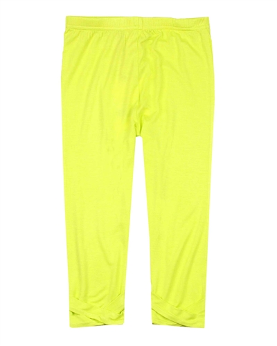 Deux par Deux Capri Leggings in Yellow Flower Fields