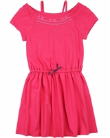 Deux par Deux Solid Jersey Dress Gather Thistles, Expect Prickles