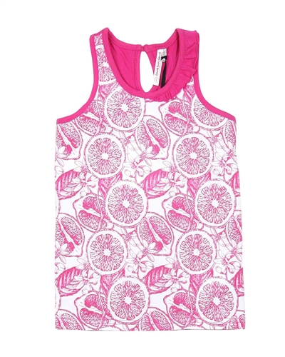 Deux par Deux Printed Tank Top Zest of Lemon