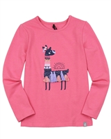 Deux par Deux Pink T-shirt with Lama Print Lalala Lama