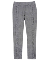 Deux par Deux Grey Houndstooth Plaid Leggings Pompom Girls