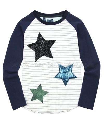 Dress Like Flo Colour-Block T-shirt with Stars