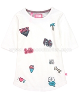 Dress Like Flo Top with Printed Badges