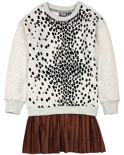 Dress Like Flo Spot Print Sweatshirt Dress