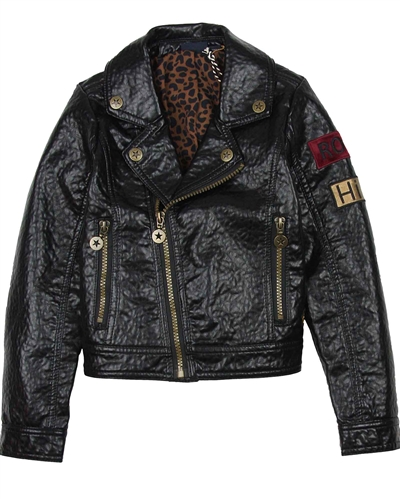 Dress Like Flo Textured Pleather Jacket
