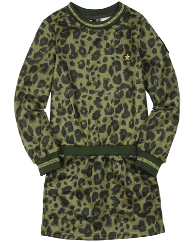 Dress Like Flo Sweatshirt Dress in Animal Print