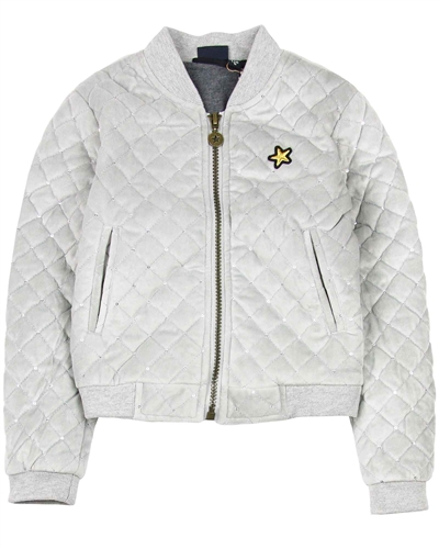 Dress Like Flo Quilted Velvet Bomber Jacket