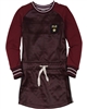 Dress Like Flo Sporty Sweatshirt Dress with Pleather Front