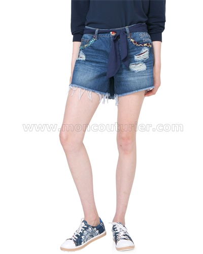 Desigual Denim Shorts Exotic Blue
