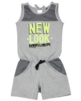 Gloss Girls Jersey Romper with Glitter Print
