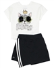 Gloss Girls T-shirt with Sequins and Skorts Set